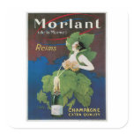 Morlant Champagne Vintage Drink Ad Art Stickers