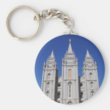 Mormon (LDS) Temple  in Salt Lake City, Utah Keychain