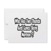 Mormon Pride Joke...Two Thumbs