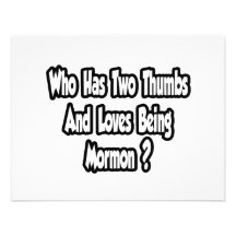 Mormon Pride Joke...Two Thumbs Personalised Announcements