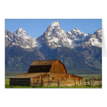 Mormon Row Barn with Teton Range Greeting Card