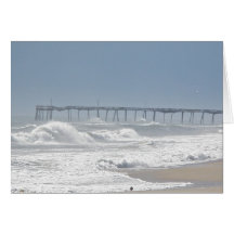 Morning at Frisco Pier OBX Note Card