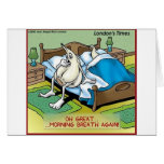 Morning Garlic Breath Funny Offbeat Cartoon Gifts Card