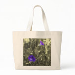 Morning Glories Black White Flower Tote Bag