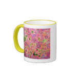 morning glories blue and purple mugs