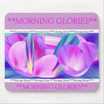 Morning Glories Upon Blue Sunset mousepads