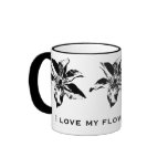 Morning Glory Black And White Cup mugs