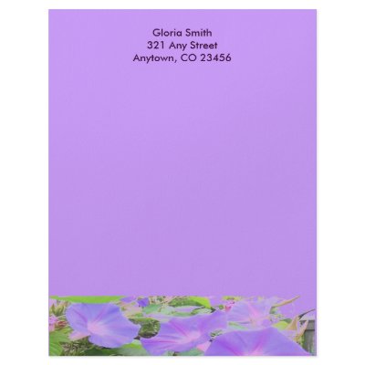 Morning Glory Border Letterhead by SeaAngel