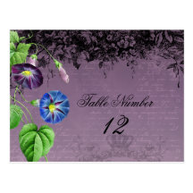 Morning Glory Sumer Table Number Postcard