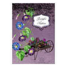 Morning Glory Summer RSVP Card Personalized Invitation