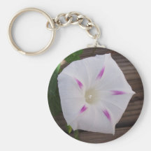 Morning Glory White Keychains
