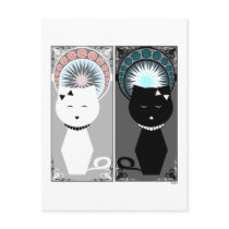 Morning Kitten & Evening Kitten Postcard