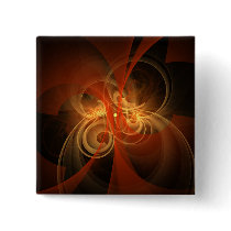 Morning Magic Abstract Art Button (square)