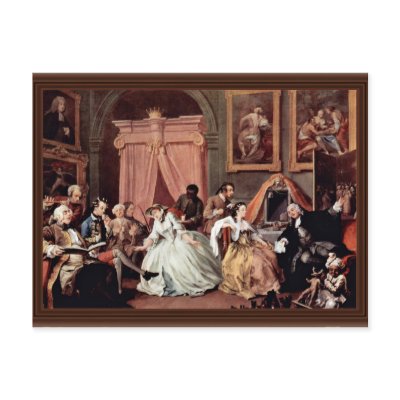 Morning Reception Of The Countess` By Hogarth Post Cards