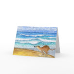 Morning run greeting card