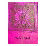 MORNING STAR , bright pink,violet white Personalised Invites