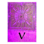 MORNING STAR  MONOGRAM ,  bright purple violet Announcements