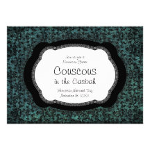 Moroccan Couscous Belly Dancing Bedouin Tent Party Custom Invite