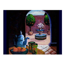 Moroccan mint tea postcard