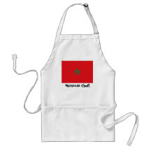 Morocco flag chef apron