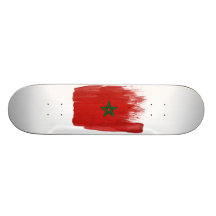 Morocco Flag Custom Skate Board