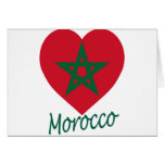 Morocco Flag Heart Greeting Card