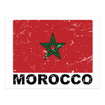 Morocco Vintage Flag Postcards