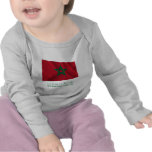 Morocco Waving Flag with Name Tshirts