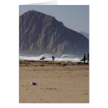 Morro Rock Beaches Surfers Greeting Cards