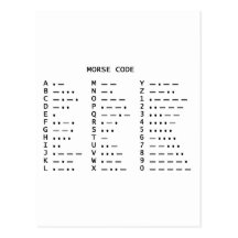 Morse Code Postcard