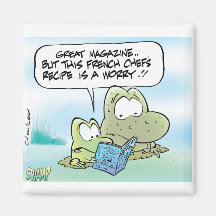 Mort and Wart Frogs Legs Fridge Magnet