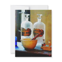 Mortar and Pestle With Bottles Invites
