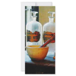 Mortar and Pestle With Bottles Customized Rack Card