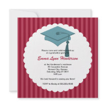 Mortarboard Graduation Party Invitation