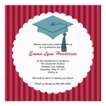 Mortarboard Graduation Party Invitation