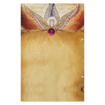 MOSAIC ANGEL Brown Parchment Pink Fuchsia Amethyst Stationery Design