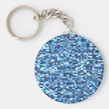 Mosaic Blue Key Chain