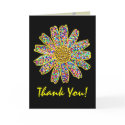 Mosaic Daisy Thank You Card