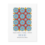 Mosaic Floral Save the Date Postcards