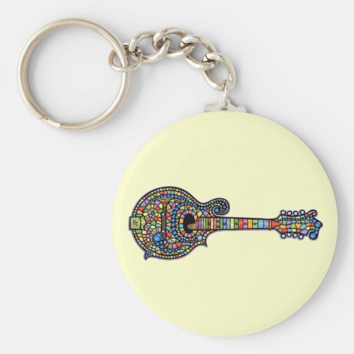 Mosaic Mandolin Key Chain