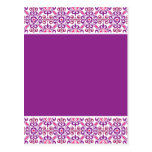 Mosaic Pattern Purple Post Cards