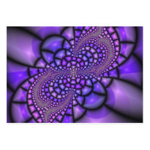 Mosaic Purple Flower Business Card