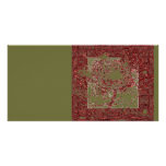 Mosaic Rose Vintage Photo Card photo cards