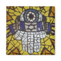 Mosaic Silver Hamsa Star Tallit and Evil Eye magnets
