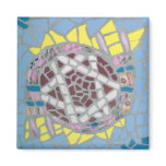 Mosaic Star of David with Pink Tailit magnets
