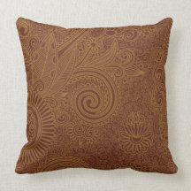 Mosaic Swirl Rust American Mojo Pillow
