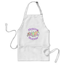 Moscow Russia Map Aprons