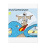 Moses Surfs Funny Cartoon Tees Gifts Collectibles Postcard