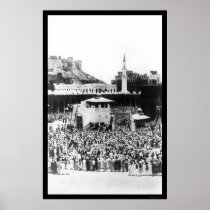 Moslem Worship at Mecca Arabia in 1885 Posters