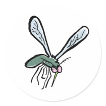 mosquito round stickers